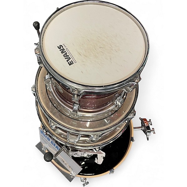 Used Ludwig 4 Piece element evolution Sparkle Red Drum Kit