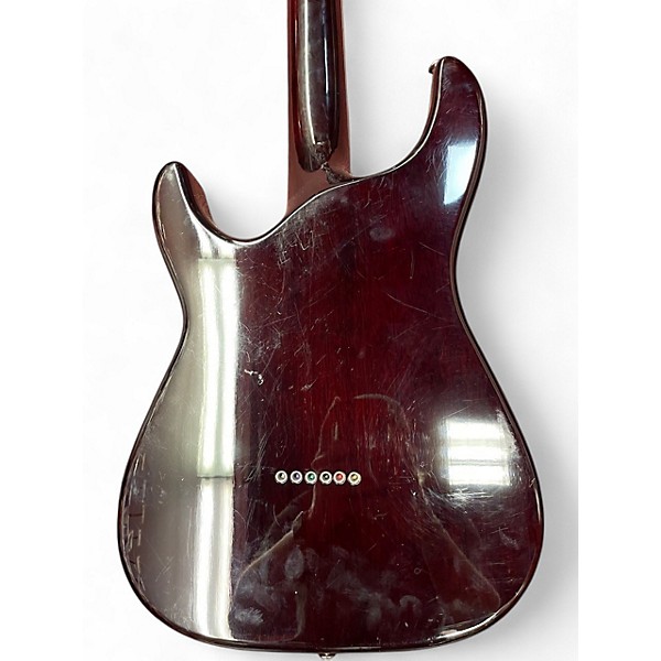Used Schecter Guitar Research C/SH-12 Crimson Red Trans Hollow Body Electric Guitar