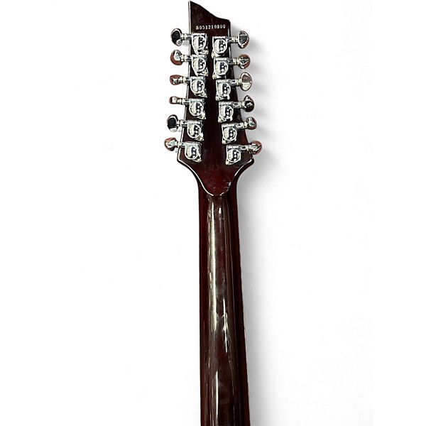 Used Schecter Guitar Research C/SH-12 Crimson Red Trans Hollow Body Electric Guitar
