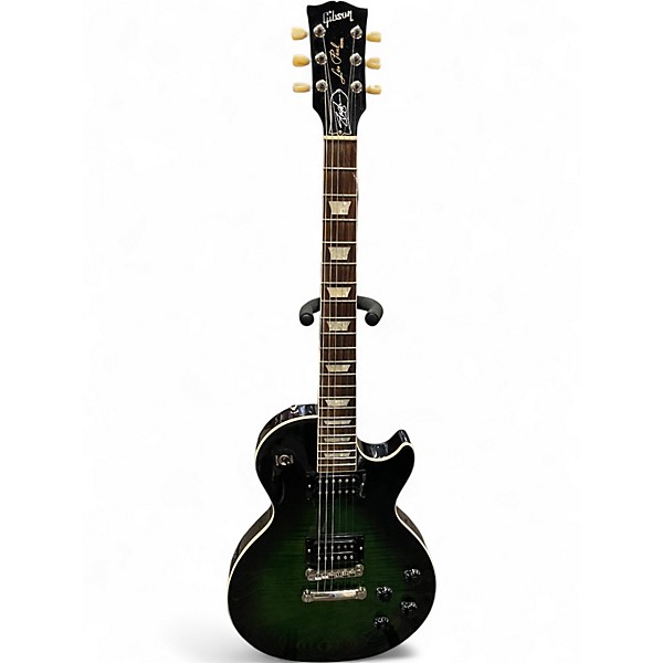 Used Gibson Slash Signature Custom Les Paul Anaconda Green Burst Solid Body Electric Guitar