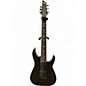 Used Schecter Guitar Research C-7 SLS Elite Evil Twin 7-String  Black Hollow Body Electric Guitar thumbnail