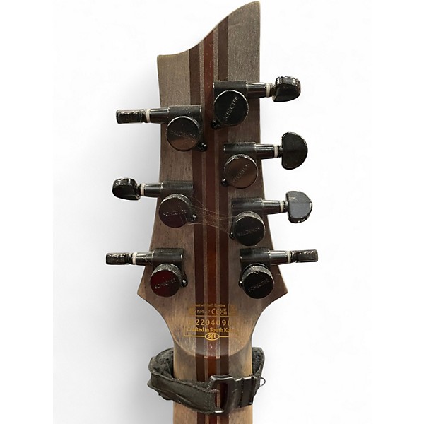 Used Schecter Guitar Research C-7 SLS Elite Evil Twin 7-String  Black Hollow Body Electric Guitar