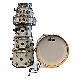 Used DW 7 Piece Collector's Series Ultra White Marine Pearl Drum Kit