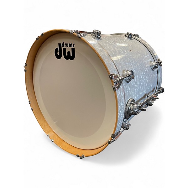 Used DW 7 Piece Collector's Series Ultra White Marine Pearl Drum Kit