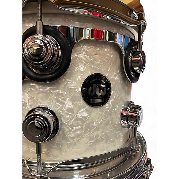 Used DW 7 Piece Collector's Series Ultra White Marine Pearl Drum Kit