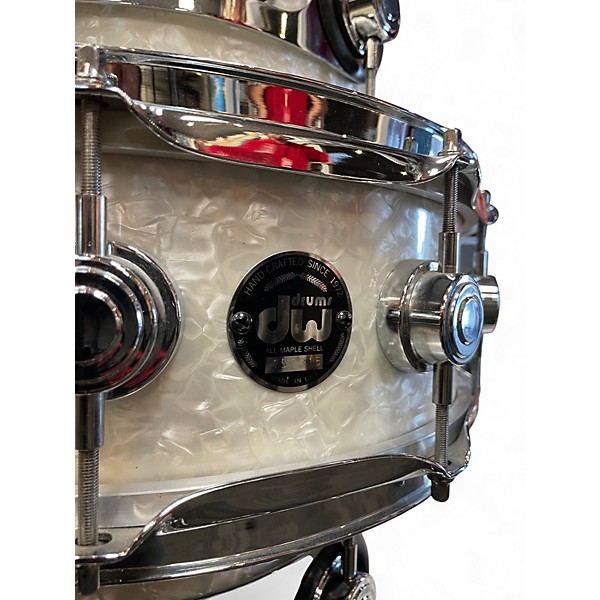 Used DW 7 Piece Collector's Series Ultra White Marine Pearl Drum Kit