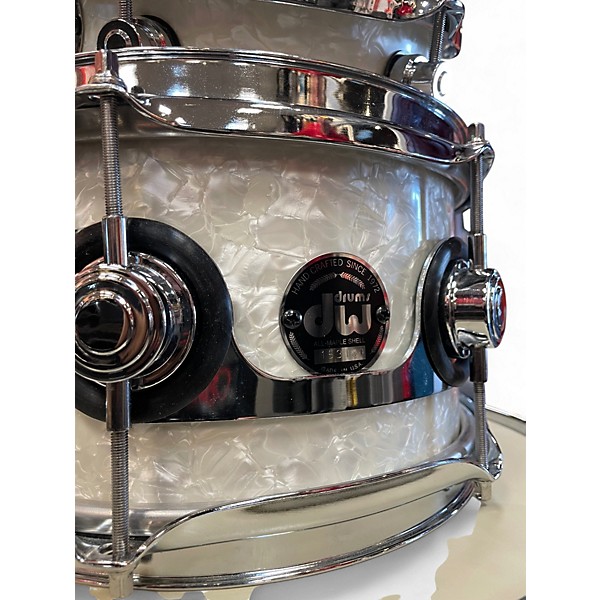 Used DW 7 Piece Collector's Series Ultra White Marine Pearl Drum Kit