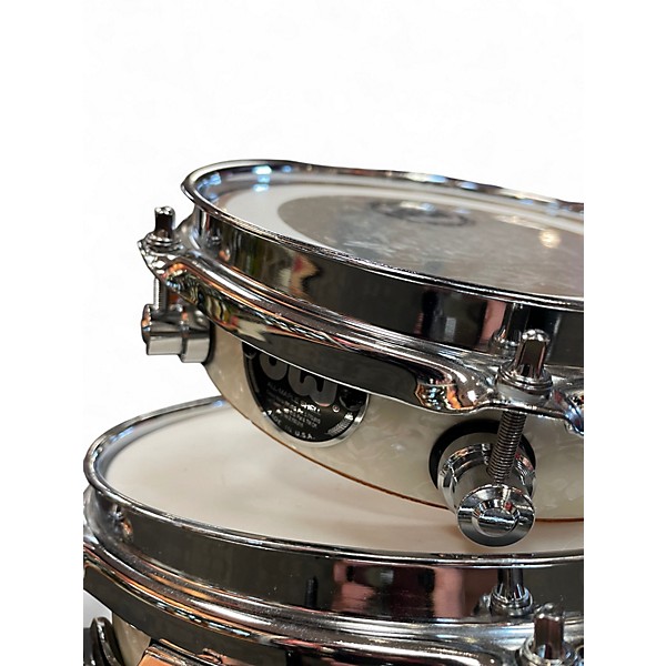 Used DW 7 Piece Collector's Series Ultra White Marine Pearl Drum Kit