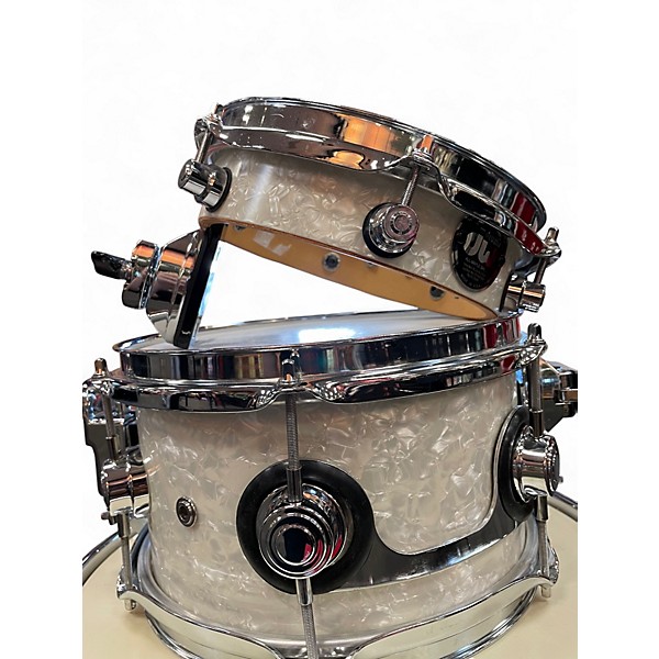 Used DW 7 Piece Collector's Series Ultra White Marine Pearl Drum Kit