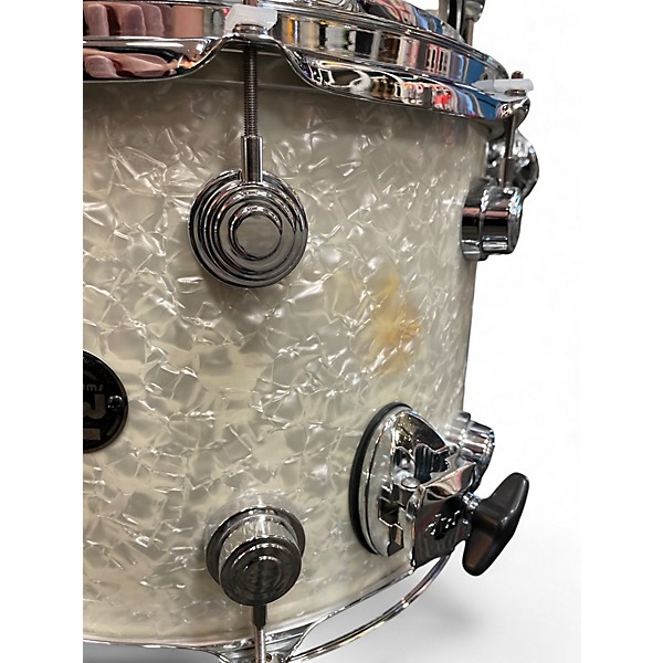 Used DW 7 Piece Collector's Series Ultra White Marine Pearl Drum Kit