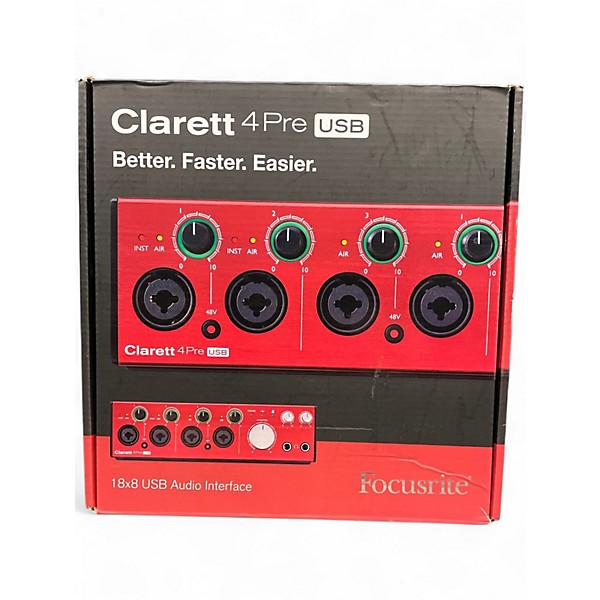 Used Focusrite Clarett 4Pre usb Audio Interface