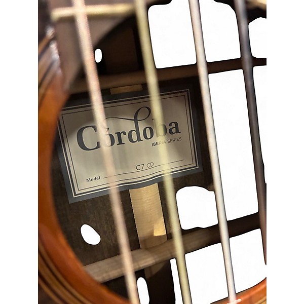 Used Cordoba C7 CD Natural Classical Acoustic Guitar