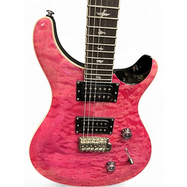 Used PRS SE Custom 24 Pink Solid Body Electric Guitar