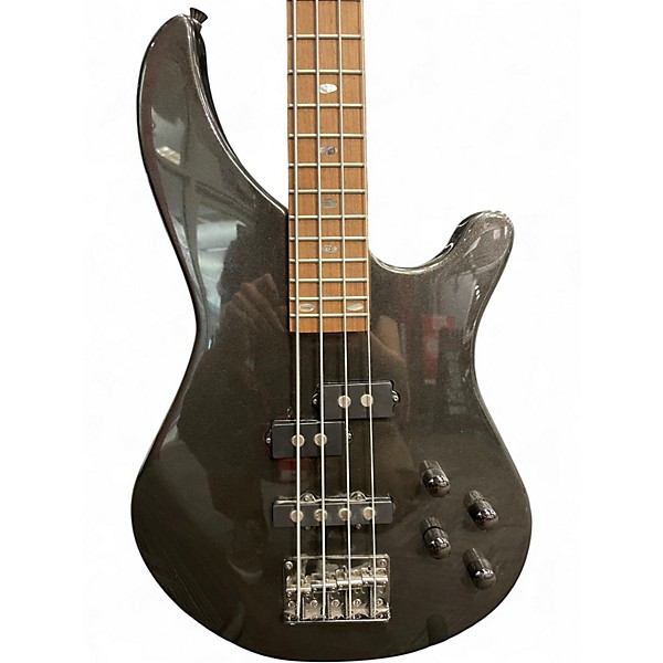 Used Mitchell MB200 Gun Metal Gray Electric Bass Guitar