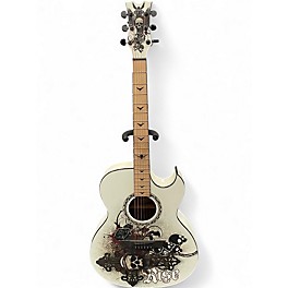 Used Dean Exhibition Vendetta Custom Resurrection Graphic Acoustic Electric Guitar
