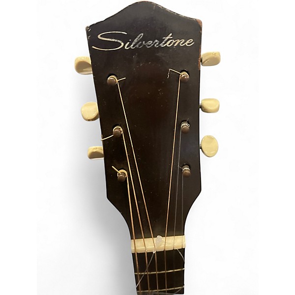 Vintage 1960 Silvertone H-621 2 Color Sunburst Acoustic Guitar
