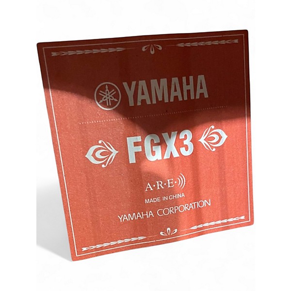 Used Yamaha FGX3 Natural Acoustic Electric Guitar