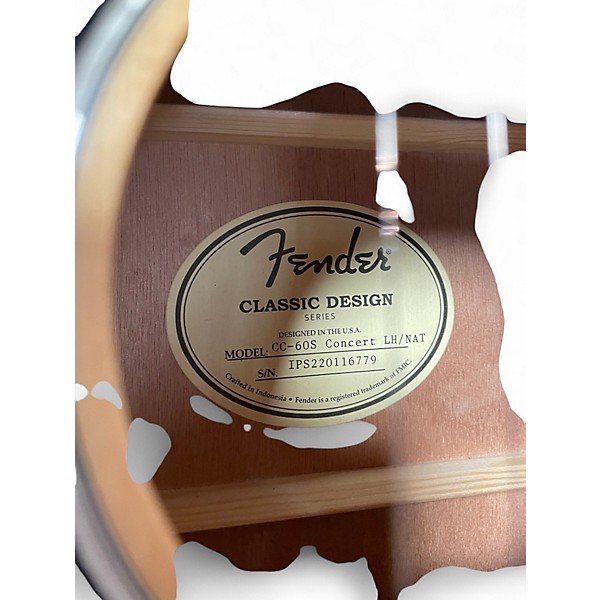 Used Fender CC60SCE Natural Acoustic Electric Guitar