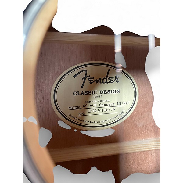 Used Fender CC60SCE Natural Acoustic Electric Guitar