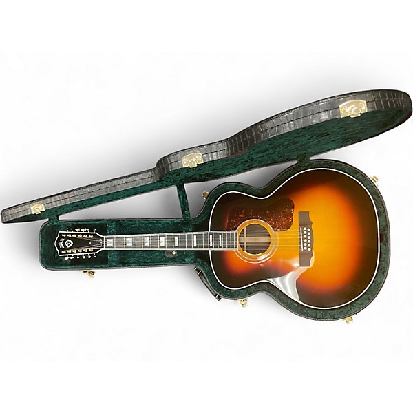 Used Guild F-512E Sunburst 12 String Acoustic Electric Guitar