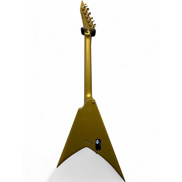 Used ESP LTD Kirk Hammett Signature KH-V METALLIC GOLD SPARKLE Solid Body Electric Guitar