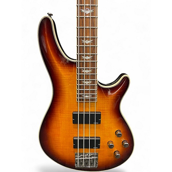 Used Schecter Guitar Research Omen Extreme 4 String BURST Electric Bass Guitar