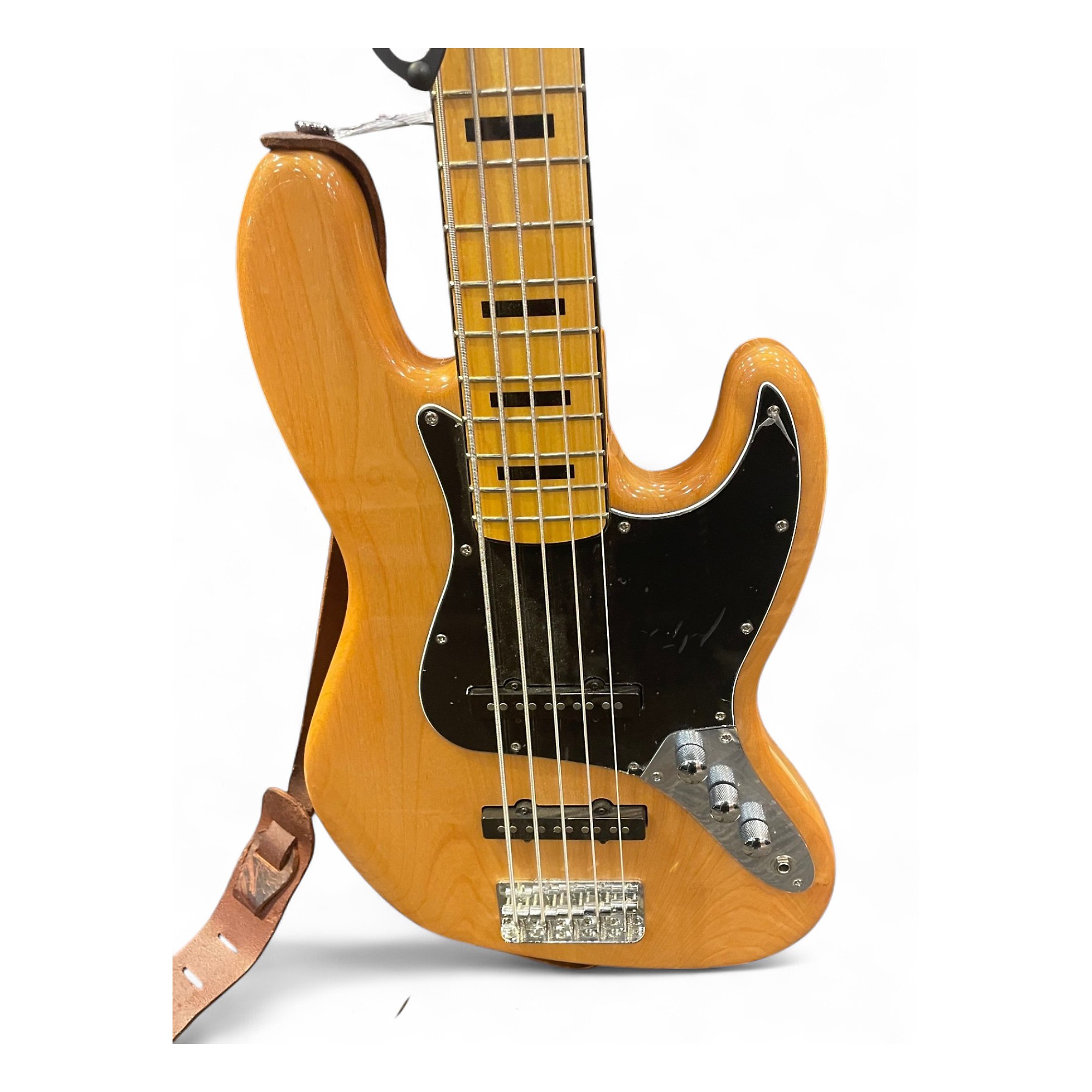 Used Squier Vintage Modified Jazz Bass V Natural Electric Bass