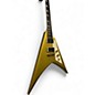 Used ESP ESP LTD Kirk Hammett Signature KH-V Electric Guitar Metallic Gold Solid Body Electric Guitar