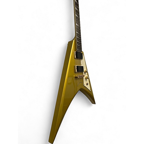 Used ESP LTD KHV Kirk Hammett Signature Metallic Gold Solid Body Electric Guitar