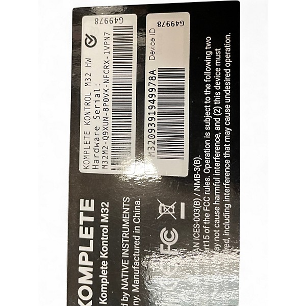 Used Native Instruments M32 MIDI Controller