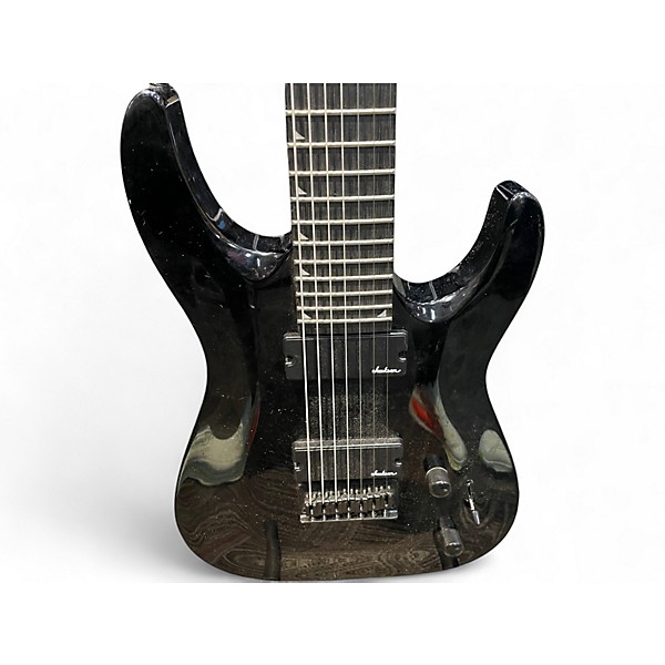 Used Jackson JS22-7 Dinky 7 String Black Solid Body Electric Guitar