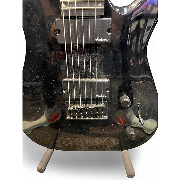 Used Jackson JS22-7 Dinky 7 String Black Solid Body Electric Guitar