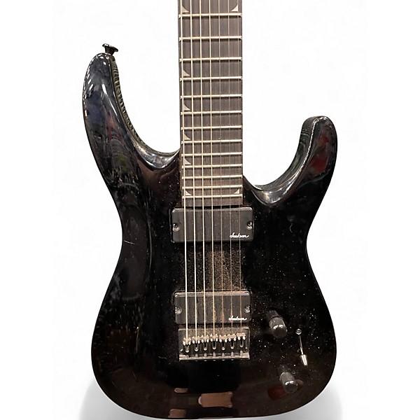 Used Jackson JS22-7 Dinky 7 String Black Solid Body Electric Guitar