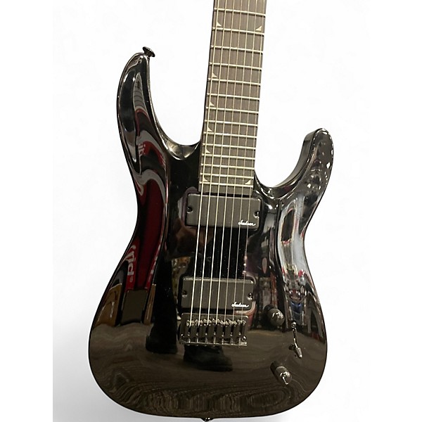 Used Jackson JS22-7 Dinky 7 String Black Solid Body Electric Guitar