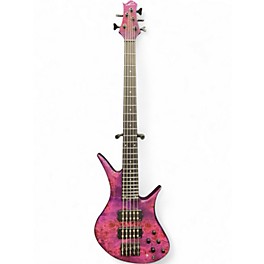 Used Legator HB-5 STD GLOSS MAGENTA BURL Electric Bass Guitar