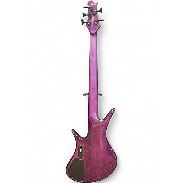 Used Legator HB-5 STD GLOSS MAGENTA BURL Electric Bass Guitar