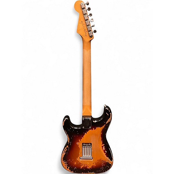 Used Fender MIKE MCREADY STRATOCASTER  3 Color Sunburst HEAVY RELIC Solid Body Electric Guitar