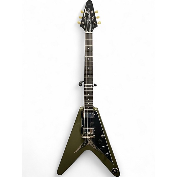 Used Epiphone 1958 Korina Flying V Olive Drab Solid Body Electric Guitar