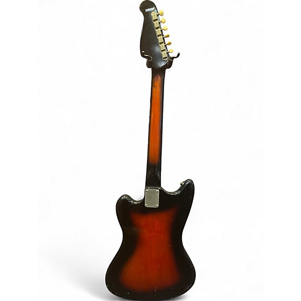 Vintage 1960s Supro Normandy S612 2 Tone Sunburst Solid Body Electric Guitar