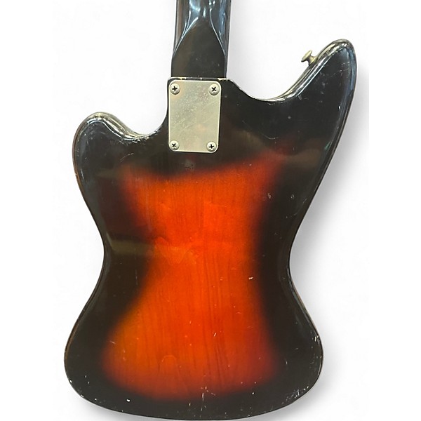 Vintage 1960s Supro Normandy S612 2 Tone Sunburst Solid Body Electric Guitar