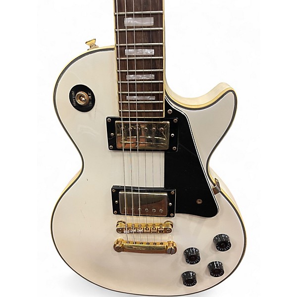 Used Epiphone Les Paul Custom White Solid Body Electric Guitar
