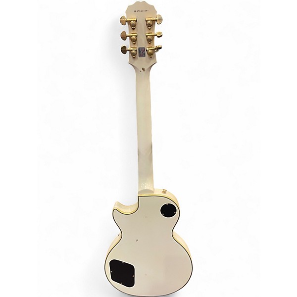 Used Epiphone Les Paul Custom White Solid Body Electric Guitar
