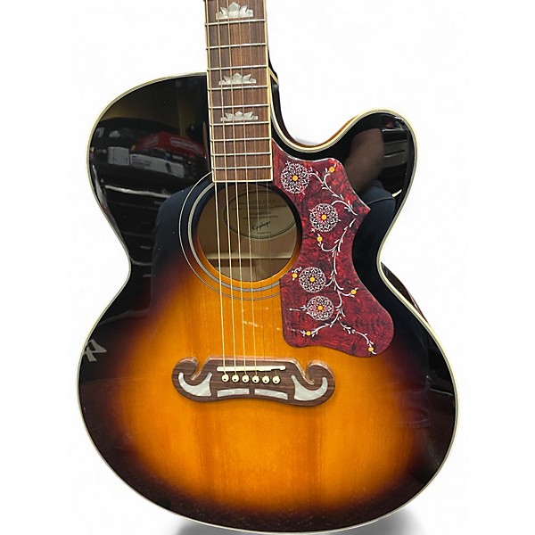 Used Epiphone J200EC STUDIO Sunburst Acoustic Electric Guitar