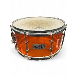 Used Pork Pie 6.5X13 Pig Lite Orange Acrylic Drum