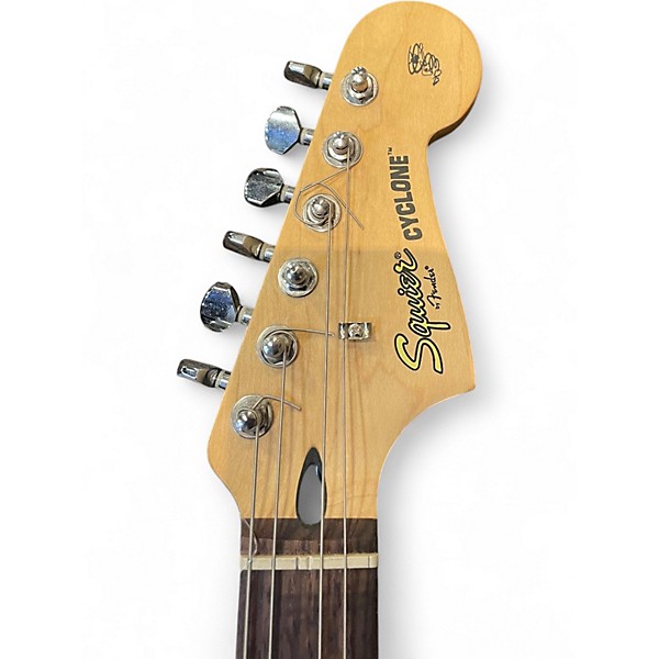 Used Squier CYCLONE Autumn Blaze Metallic Solid Body Electric Guitar