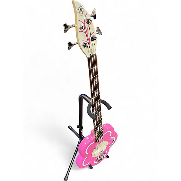 Used Daisy Rock Flower Bass Pink Electric Bass Guitar Pink