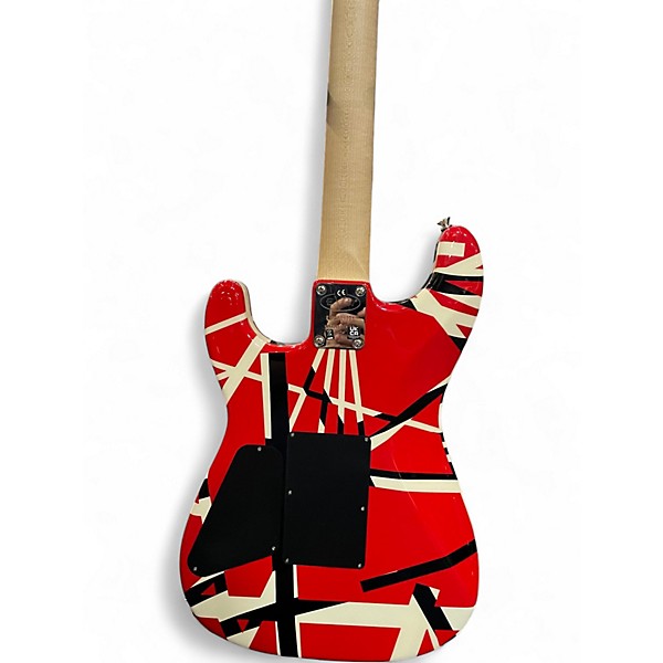 Used EVH Striped series red with black and white red Solid Body Electric Guitar