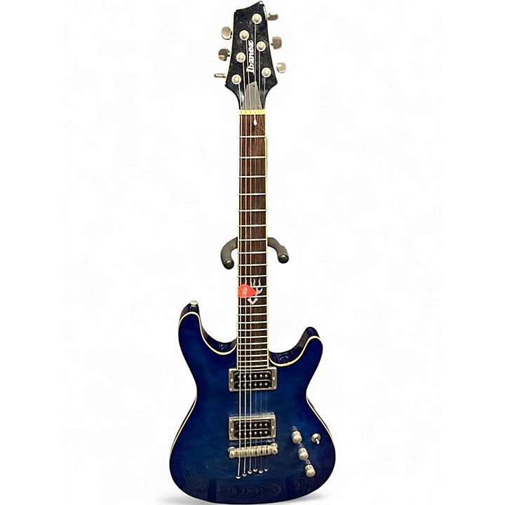 Used Ibanez SZ520QM Blue Solid Body Electric Guitar Blue