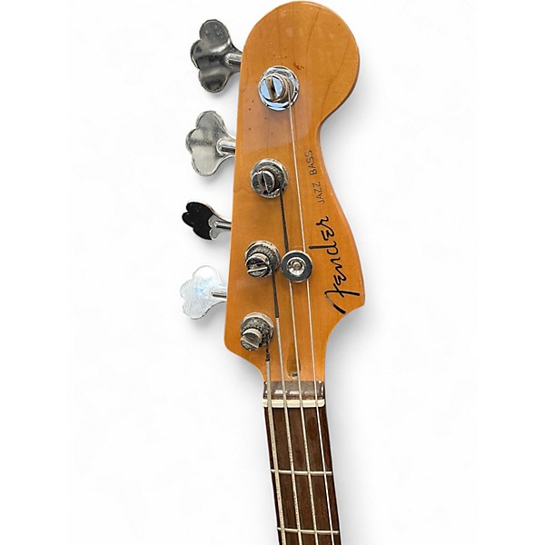 Used Fender Jazz Bass Deluxe 24 QMT Quilted Maple Sunburst Electric Bass Guitar