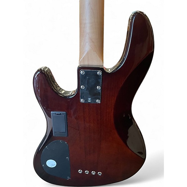 Used Fender Jazz Bass Deluxe 24 QMT Quilted Maple Sunburst Electric Bass Guitar